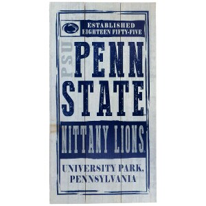 wooden plank Penn State Nittany Lions sign image